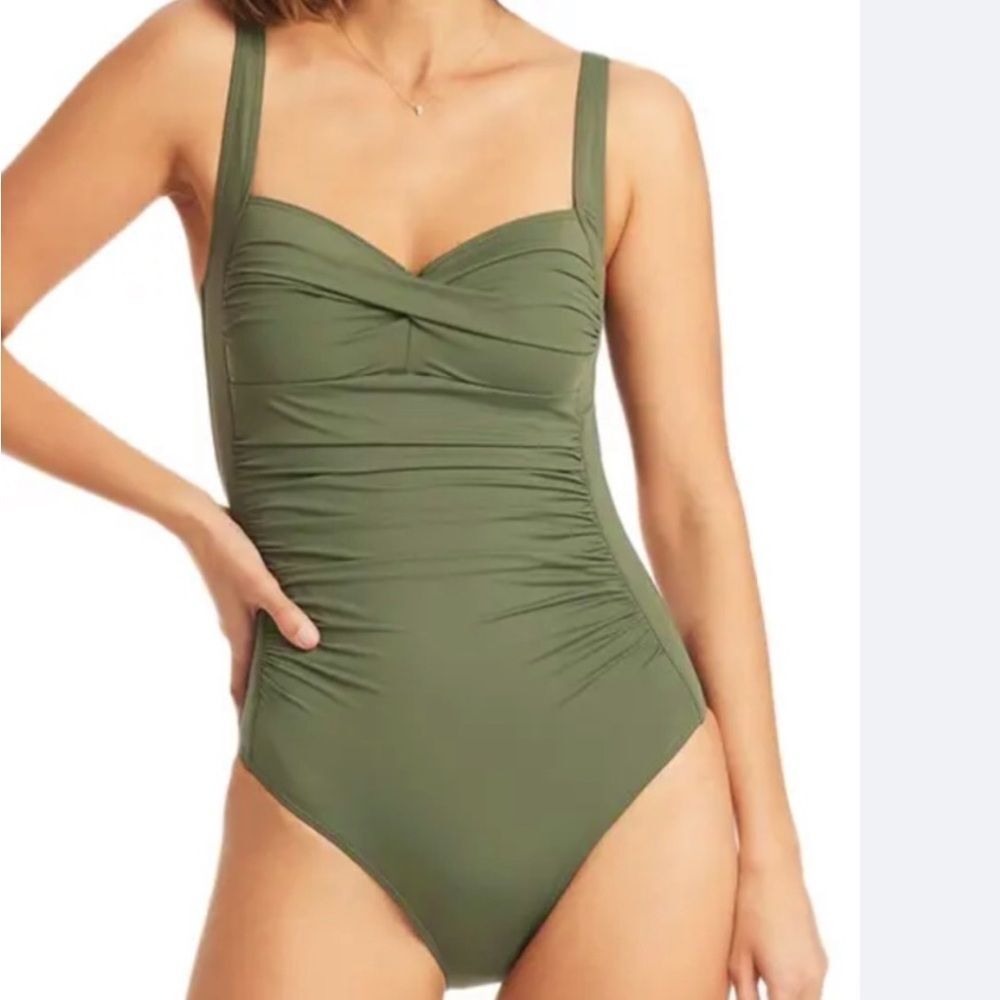 Ekouaer Elegant Inspired Vintage One Piece Pin up Monokinis Swimsuit Medium NWOT